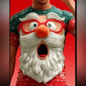 Festive Santa Graphic T-Shirt NWT